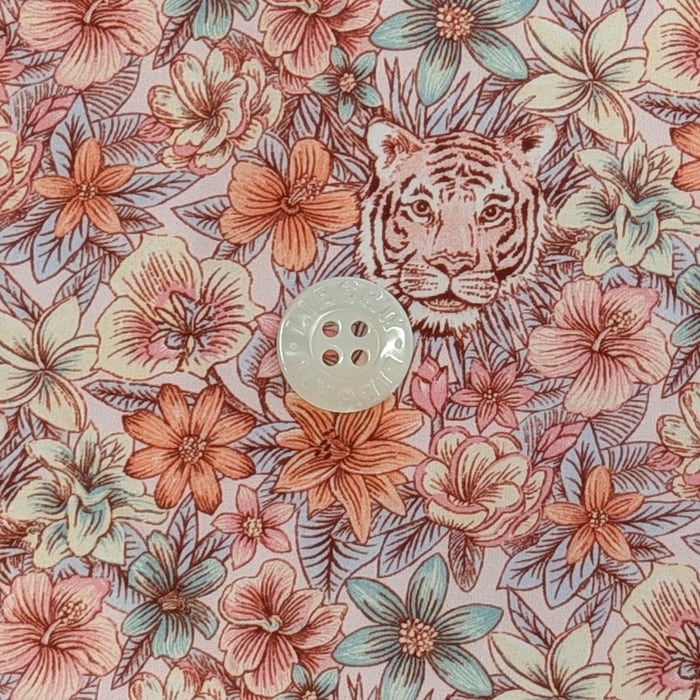 ◆輸入 リバティ LIBERTY タナローン Scotty’s Tiger Pink スコッティーズタイガー ピンク 約130×50cm