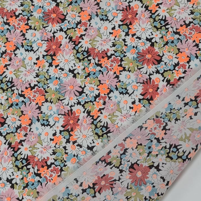 リバティ・ファブリックス タナローン Libby リビー オレンジネオン 約108×50cm