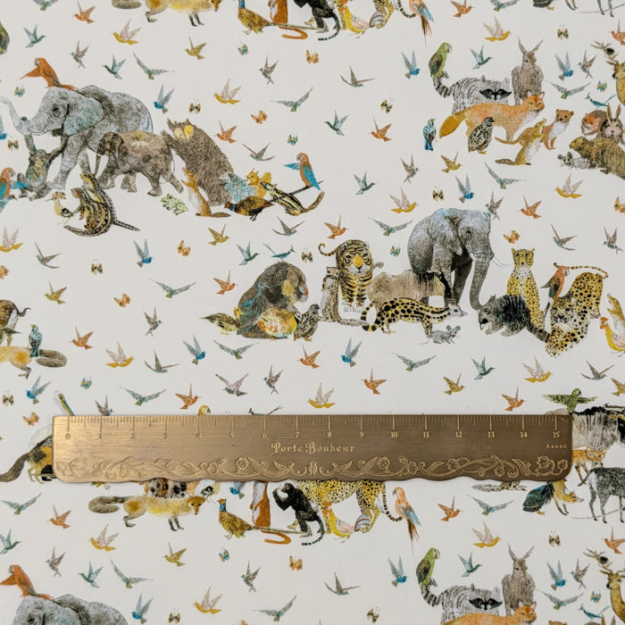 リバティ・ファブリックス タナローン JUNGLE CRUMBLE ジャングル・クランブル クリーム地 約108×50cm