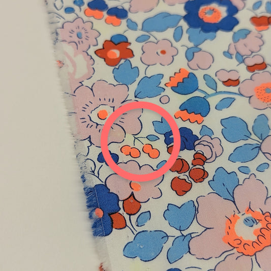 説明欄確認要◆輸入 リバティ LIBERTY タナローン Betsy Neon Orange&Blue ベッツィ ネオンオレンジ&ブルー 約130×50cm