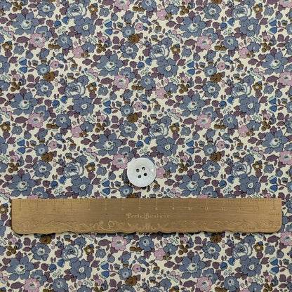 ◆輸入　リバティ　LIBERTY　タナローン　Betsy Ann　ベッツィ アン　ブルーグレー　約130×50cm