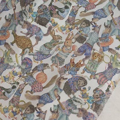 ◆輸入　リバティ　LIBERTY　タナローン　Hullabaloo　ハラバルー　白　約130×50cm