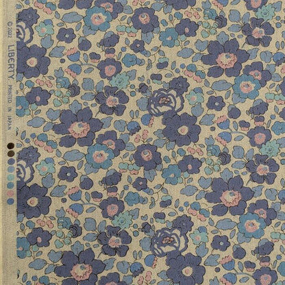 リバティ・ファブリックス　●エアリーコット生地●　Betsy　ベッツィ　ブルー　約108×50cm