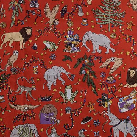 ◆輸入　リバティ　LIBERTY　タナローン　Liberty Christmas Red　リバティ・クリスマス　レッド　約130×50cm