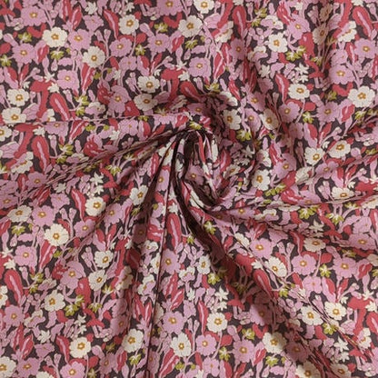 ◆輸入　リバティ　LIBERTY　タナローン　Primrose Path A　プリムローズパス　A　ピンク/ブラック　約130×50cm