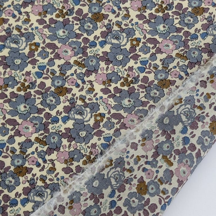 ◆輸入　リバティ　LIBERTY　タナローン　Betsy Ann　ベッツィ アン　ブルーグレー　約130×50cm