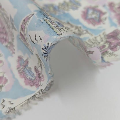◆輸入　リバティ　LIBERTY　タナローン　Isle of Wight　アイル オブ ワイト　ライトブルー　約130×50cm