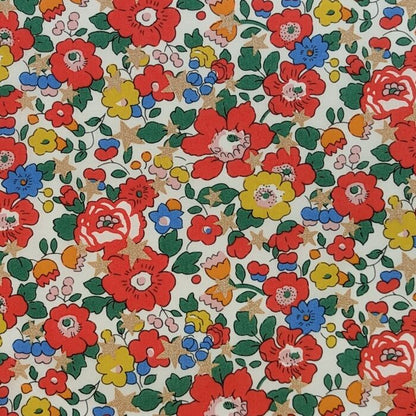 ◆輸入　リバティ　LIBERTY　タナローン　Betsy Star White　ベッツィスター　ホワイト　約130×50cm