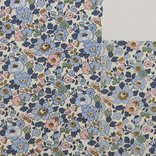 ◆輸入　リバティ　LIBERTY　タナローン　Betsy　ベッツィ　デニムブルー　約130×50cm