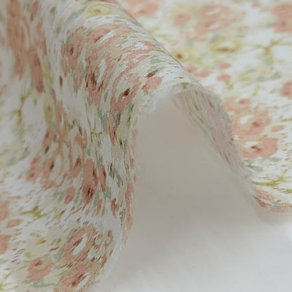 リバティ・ファブリックス　オーガニックタナローン　Carolyn　キャロリン　アプリコットピンク　約108×50cm