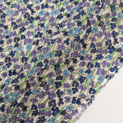 ◆輸入　リバティ　LIBERTY　タナローン　Jennie and Steve  Blue/Purple　ジェニーアンドスティーブ　ブルー/パープル　約130×50cm