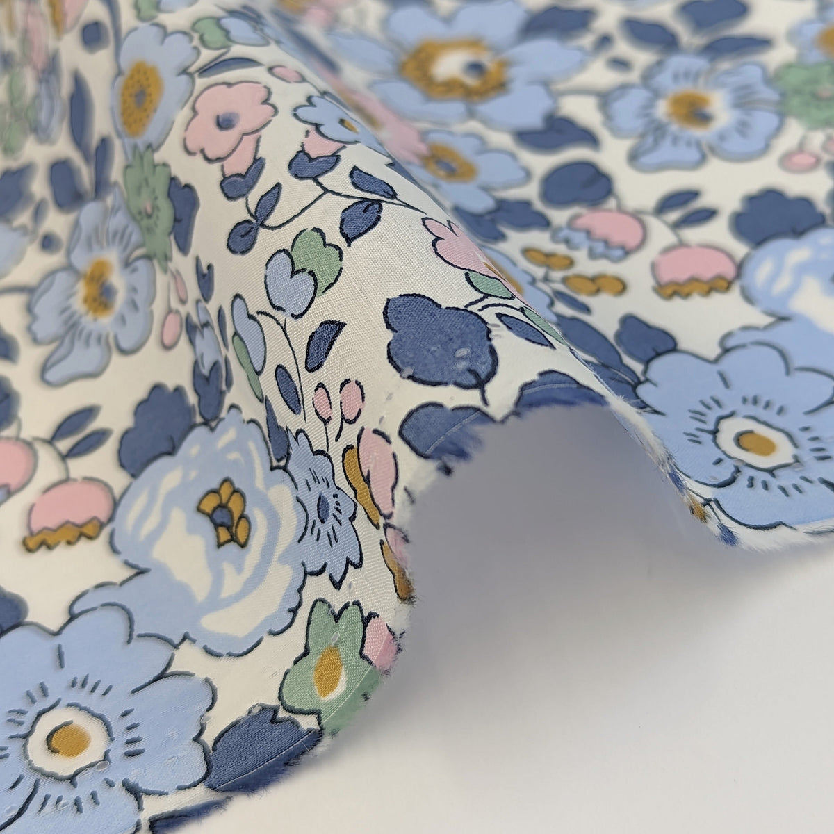 ◆輸入　リバティ　LIBERTY　タナローン　Betsy　ベッツィ　デニムブルー　約130×50cm