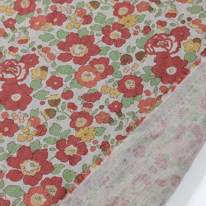 リバティ・ファブリックス　●エアリーコット生地●　Betsy　ベッツィ　レッド　約108×50cm