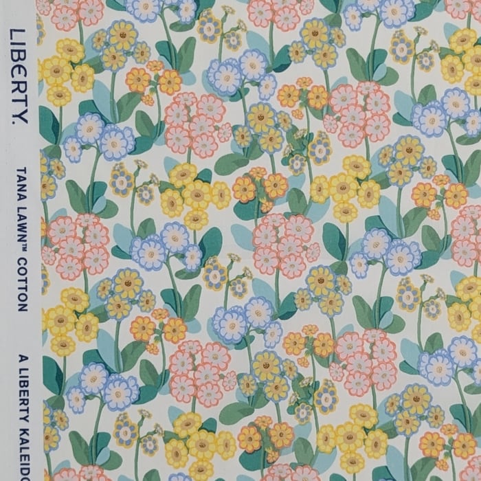 リバティ・ファブリックス　タナローン　Primula Park　プリムラ・パーク　イエロー　約108×50cm