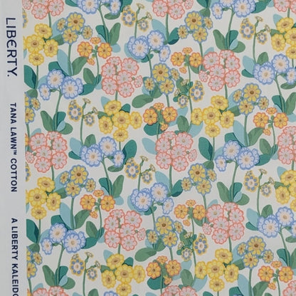 リバティ・ファブリックス　タナローン　Primula Park　プリムラ・パーク　イエロー　約108×50cm
