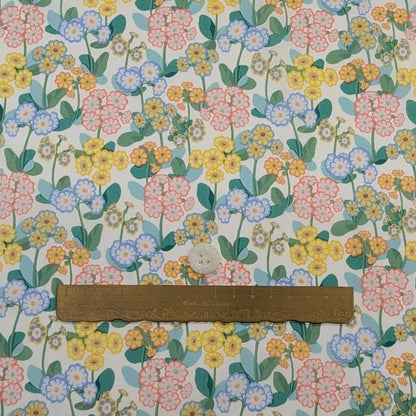 リバティ・ファブリックス　タナローン　Primula Park　プリムラ・パーク　イエロー　約108×50cm