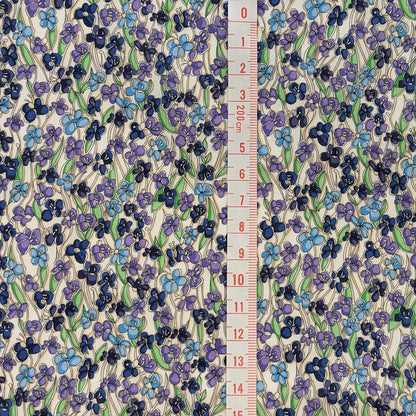 ◆輸入　リバティ　LIBERTY　タナローン　Jennie and Steve  Blue/Purple　ジェニーアンドスティーブ　ブルー/パープル　約130×50cm