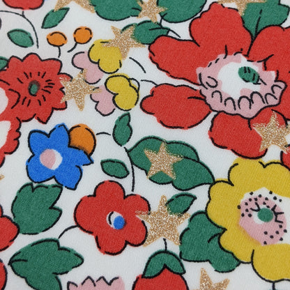 ◆輸入　リバティ　LIBERTY　タナローン　Betsy Star White　ベッツィスター　ホワイト　約130×50cm