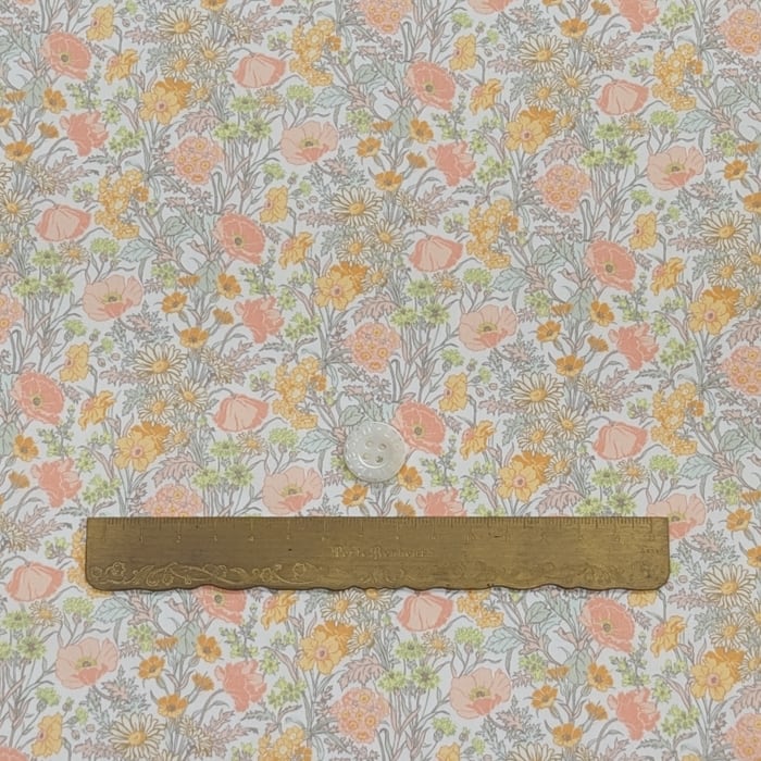 リバティ・ファブリックス　タナローン　Florence May　フローレンスメイ　オレンジ　約108×50cm