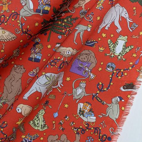 ◆輸入　リバティ　LIBERTY　タナローン　Liberty Christmas Red　リバティ・クリスマス　レッド　約130×50cm