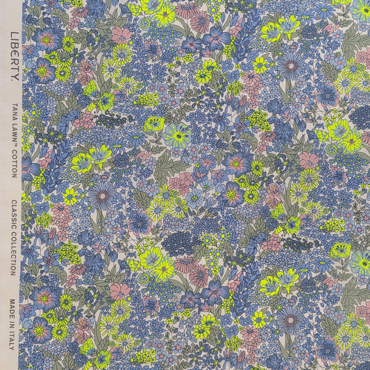 ◆輸入　リバティ　LIBERTY　タナローン　Margaret Annie Neon N　マーガレットアニー　ネオンイエロー　約130×50cm