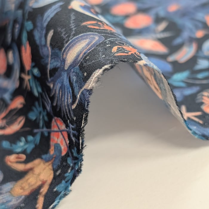 リバティ・ファブリックス　タナローン　Neptune's Kingdom　ネプチューンズキングダム 　ブルー　約108×50cm