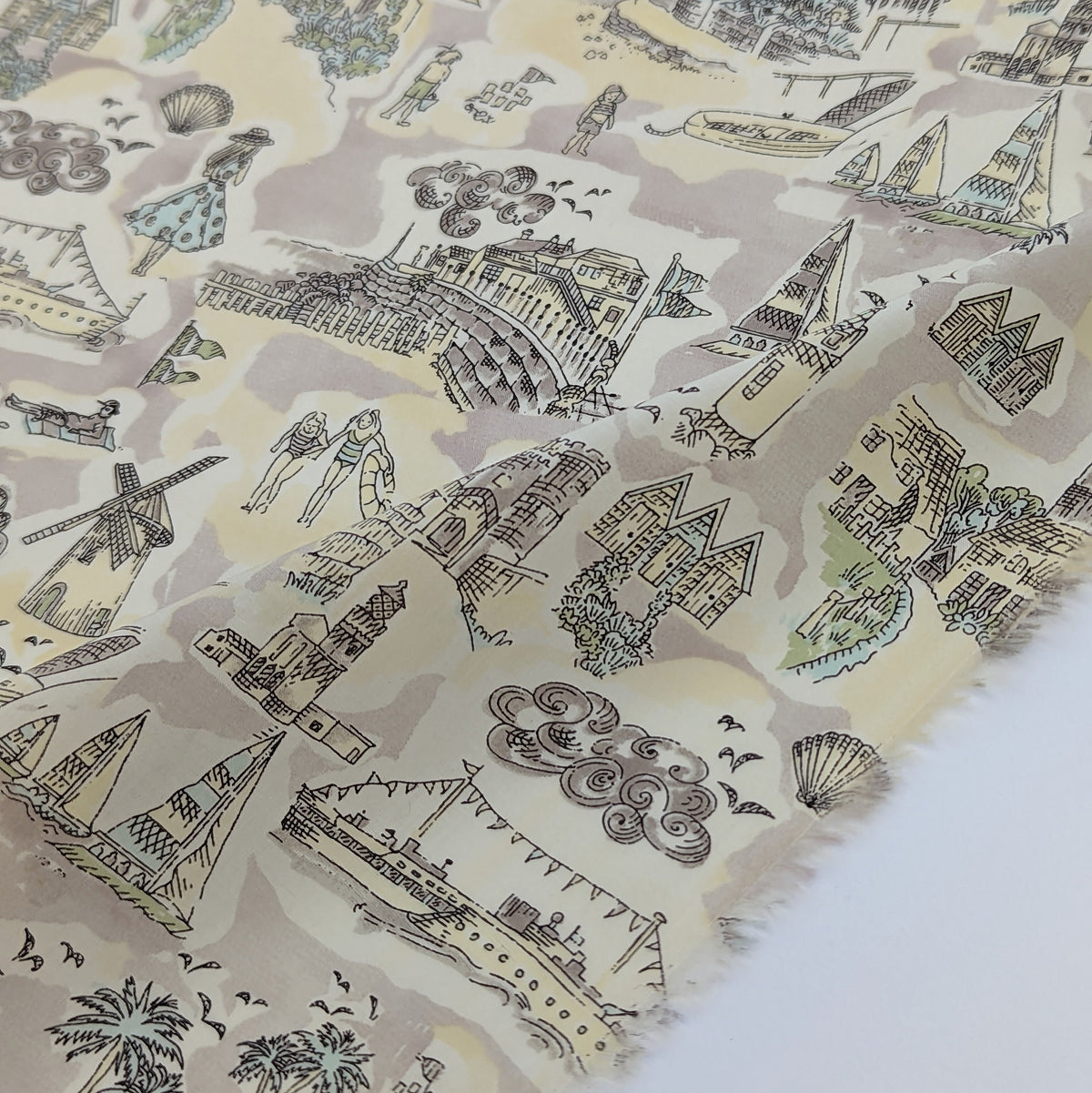 ◆輸入　リバティ　LIBERTY　タナローン　Isle of Wight　アイル オブ ワイト　ベージュ　約130×50cm