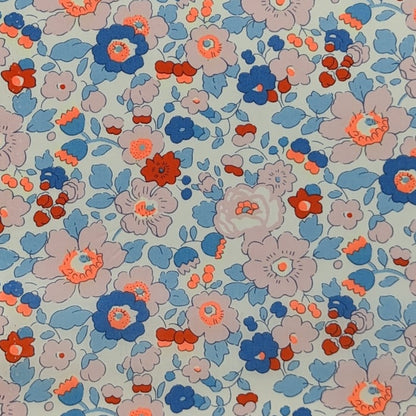 説明欄確認要◆輸入　リバティ　LIBERTY　タナローン　Betsy Neon Orange&Blue　ベッツィ　ネオンオレンジ＆ブルー　約130×50cm