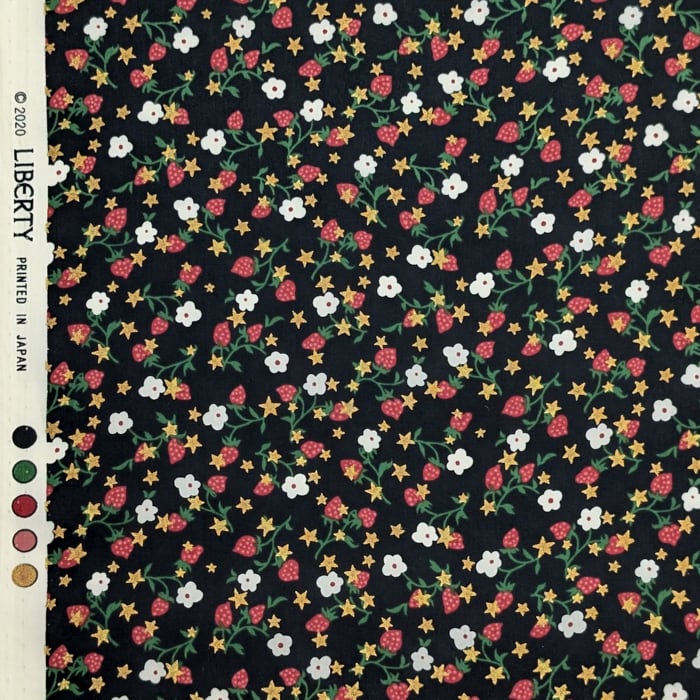 リバティ・ファブリックス　タナローン　Isabel Sparkle　イザベル・スパークル　ブラック　約108×50cm
