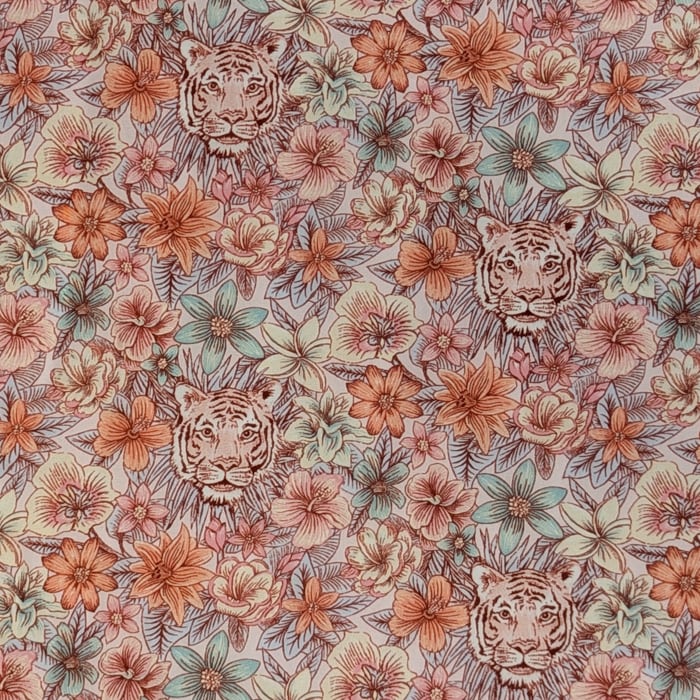 ◆輸入　リバティ　LIBERTY　タナローン　Scotty’s Tiger Pink　スコッティーズタイガー　ピンク　約130×50cm