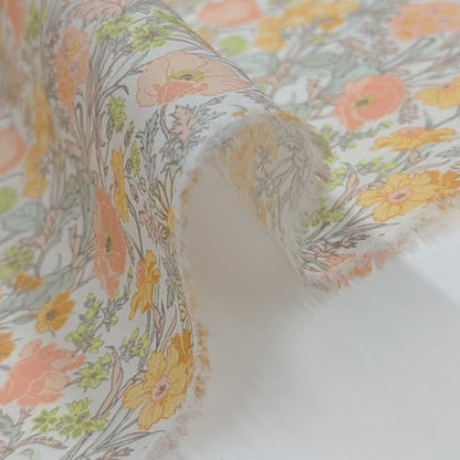 リバティ・ファブリックス　タナローン　Florence May　フローレンスメイ　オレンジ　約108×50cm