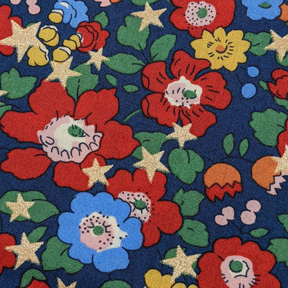 ◆輸入　リバティ　LIBERTY　タナローン　Betsy Star Blue　ベッツィスター　ブルー　約130×50cm