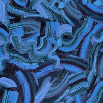 リバティ・ファブリックス　タナローン　Graffiti Summer　グラフィティ サマー　ブルー　約108×50cm