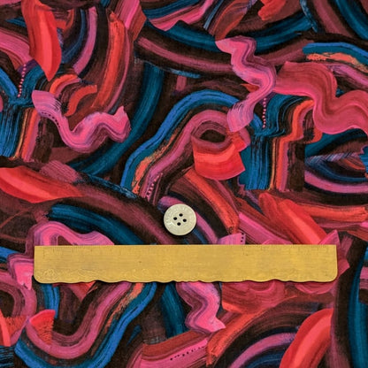 リバティ・ファブリックス　タナローン　Graffiti Summer　グラフィティ サマー レッド 　約108×50cm