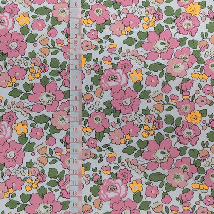 ◆輸入　リバティ　LIBERTY　タナローン　Betsy Neon U　ベッツィネオン　ピンク＆ネオンオレンジ　U　約130×50cm
