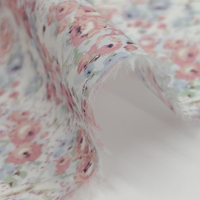 リバティ・ファブリックス　オーガニックタナローン　Carolyn　キャロリン　ローズピンク　約108×50cm