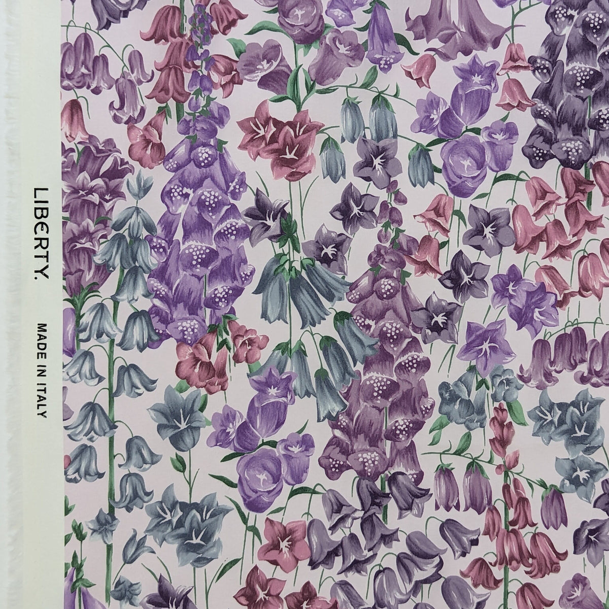 ◆輸入　リバティ　LIBERTY　タナローン　Birkbeck Bluebells X　バークベックブルーベル　パープル　約130×50cm
