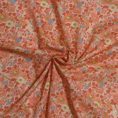 ◆輸入　リバティ　LIBERTY　タナローン　Betsy A　ベッツィ　コーラルピンク　約130×50cm