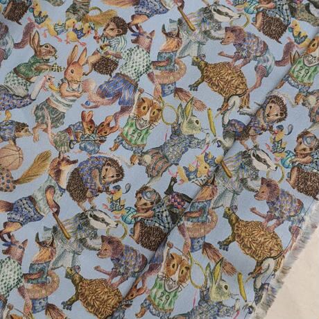 ◆輸入　リバティ　LIBERTY　タナローン　Hullabaloo　ハラバルー　ブルー　約130×50cm