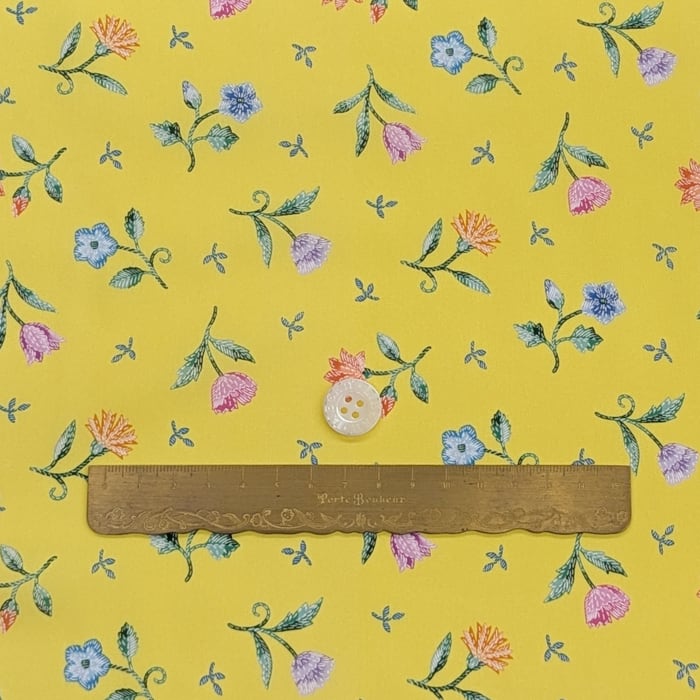 リバティ・ファブリックス　タナローン　Royal Threads　ロイヤル・スレッズ　イエロー　約108×50cm