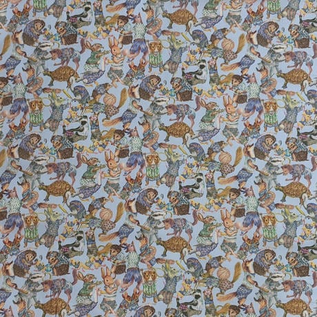◆輸入　リバティ　LIBERTY　タナローン　Hullabaloo　ハラバルー　ブルー　約130×50cm
