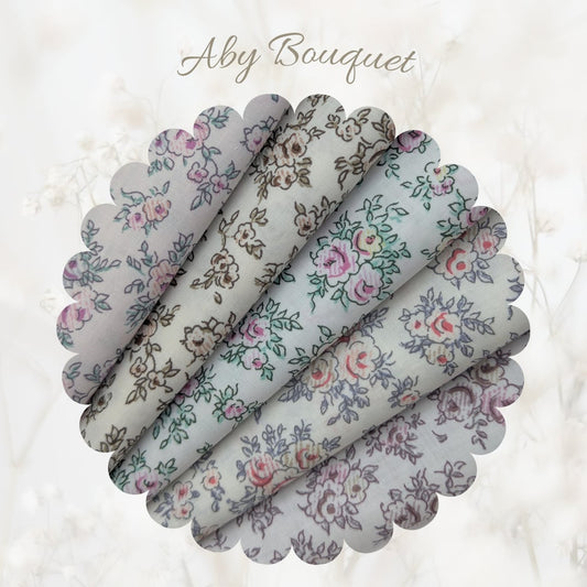 ★HHF別注★LIBERTY リバティプリント 国産タナローン　Aby Bouquet　アビー ブーケ　約108×50cm