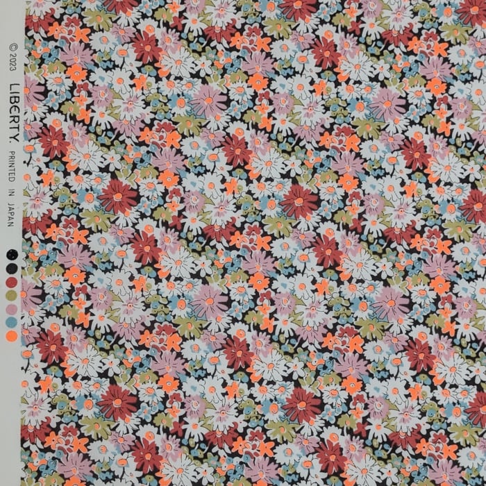 リバティ・ファブリックス　タナローン　Libby　リビー　オレンジネオン　約108×50cm