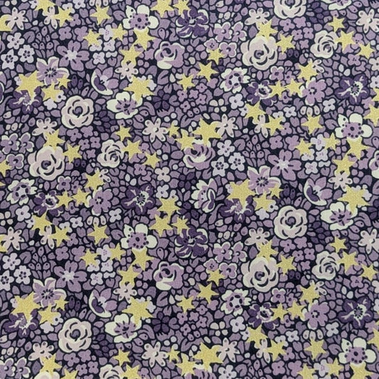 ★輸入　リバティ　LIBERTY　オーガニックタナローン　Emma Etoile Purple　エマエトワール　パープル　約130×50cm