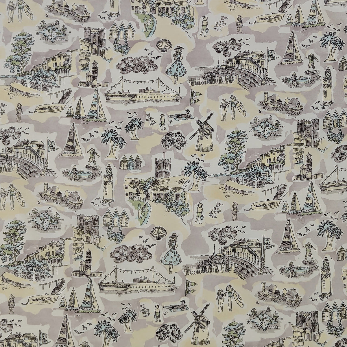 ◆輸入　リバティ　LIBERTY　タナローン　Isle of Wight　アイル オブ ワイト　ベージュ　約130×50cm