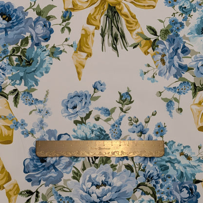 リバティ・ファブリックス　輸入幅　タナローン　Bow Bouquet　ボウ・ブーケ　ブルー　約130×50cm