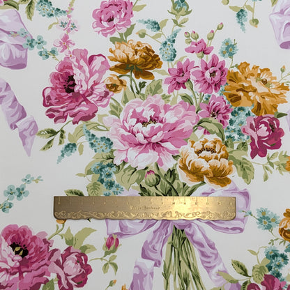 リバティ・ファブリックス　輸入幅　タナローン　Bow Bouquet　ボウ・ブーケ　ピンク　約130×50cm