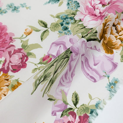 リバティ・ファブリックス　輸入幅　タナローン　Bow Bouquet　ボウ・ブーケ　ピンク　約130×50cm