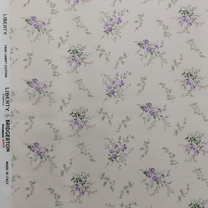リバティ・ファブリックス　タナローン　GARDEN BLOOMS　ガーデン・ブルームス　パープル　約130×50cm