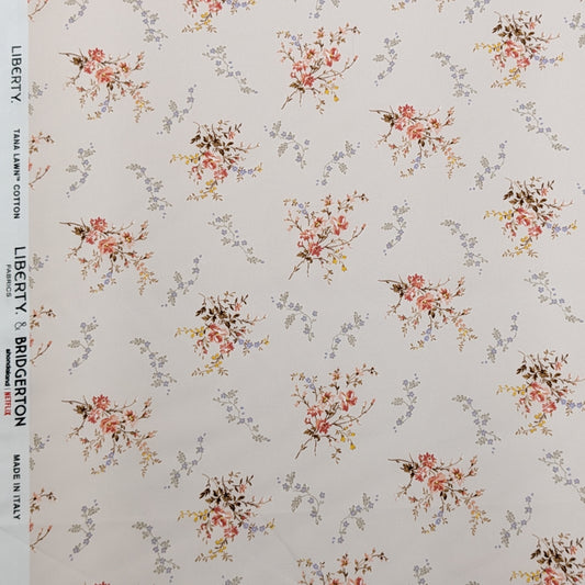 リバティ・ファブリックス　タナローン　　GARDEN BLOOMS　ガーデン・ブルームス　ピンク　約130×50cm
